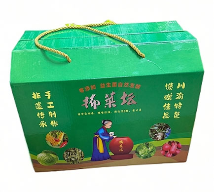 禮品盒雙壇裝:禮品盒 +土陶精致倒撲壇 2 套+絲瓜布 2 塊+篾條 2 個(gè)+280天以上益生菌發(fā)酵倒撲壇菜500g（精選）* 2